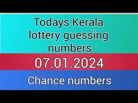 today kerala lottery guessing numbers
